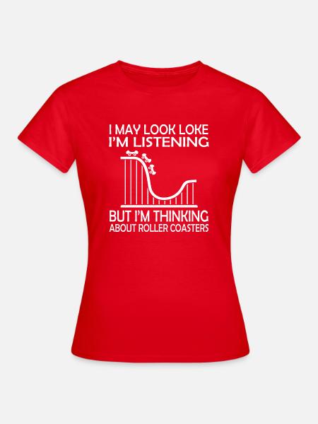Rollercoaster Achterbahn - Frauen T-Shirt - Rot