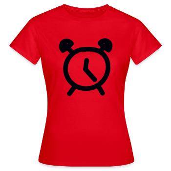 undraw alarm clock - T-shirt Femme - rouge - Devant - AI Model Female 172 dark (172cm)