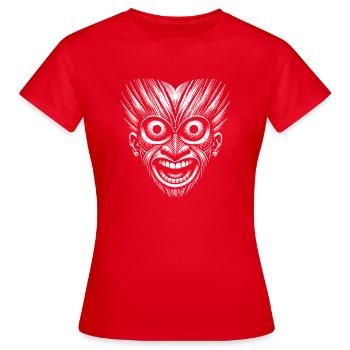 Maske - Frauen T-Shirt - Rot - Vorne - AI Model Female 172 dark (172cm)
