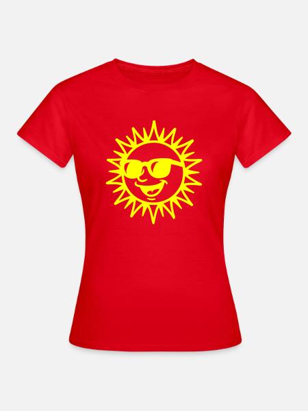 Sonne Sommer Symbol - Frauen T-Shirt - Rot