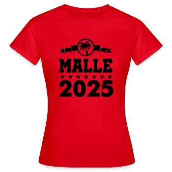MALLE 2025 - T-shirt Femme - rouge - Devant - AI Model Female 172 dark (172cm)