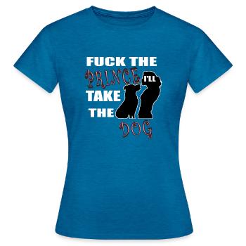 ILL Take the Dog - Women's T-Shirt - antique blue sapphire heather - Front - AI Model Female 172 dark (172cm)