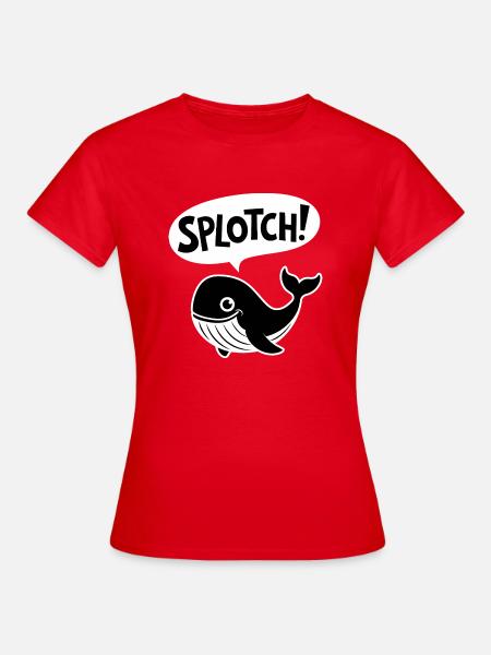Fleck! - Lustiger Wal - Frauen T-Shirt - Rot