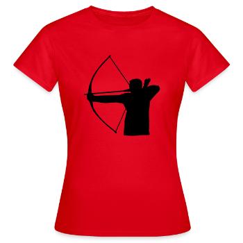 Bogenschütze - Frauen T-Shirt - Rot - Vorne - AI Model Female 172 dark (172cm)