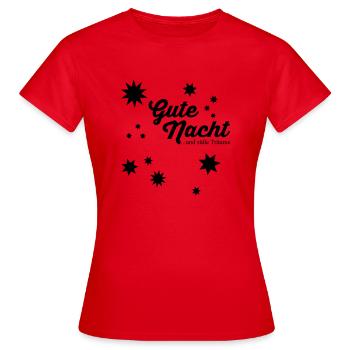 Gute Nacht Pfade - Frauen T-Shirt - Rot - Vorne - AI Model Female 172 dark (172cm)