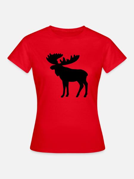 Elch - Frauen T-Shirt - Rot
