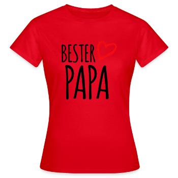 bester Papa - Frauen T-Shirt - Rot - Vorne - AI Model Female 172 dark (172cm)