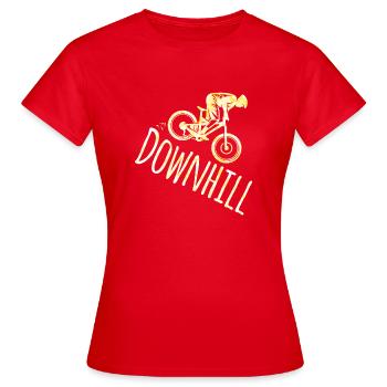 downhill - Frauen T-Shirt - Rot - Vorne - AI Model Female 172 dark (172cm)