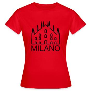 Mailand - Frauen T-Shirt - Rot - Vorne - AI Model Female 172 dark (172cm)