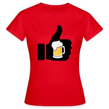 Nous liken bière - T-shirt Femme - rouge - Devant - AI Model Female 172 dark (172cm)