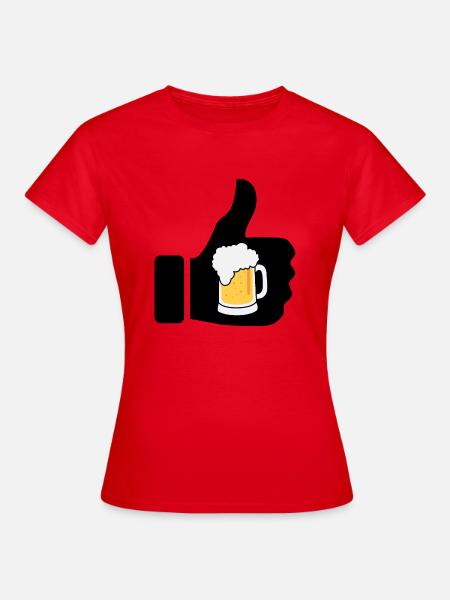 Wir Liken Bier - Frauen T-Shirt - Rot