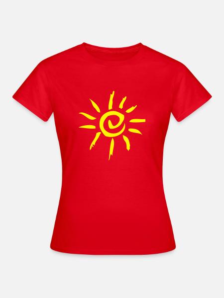 Sonne - Frauen T-Shirt - Rot