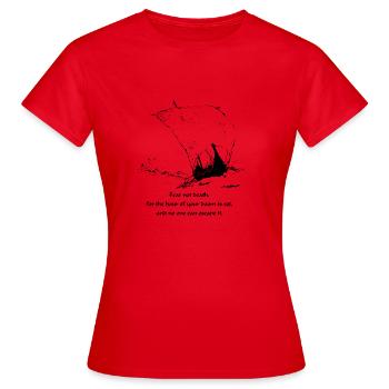 Destin viking - T-shirt Femme - rouge - Devant - AI Model Female 172 dark (172cm)
