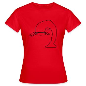 Poisson-chat Poisson - T-shirt Femme - rouge - Devant - AI Model Female 172 dark (172cm)