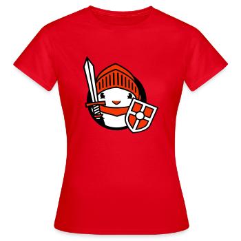 Duck Knight Armor Épée Bouclier Casque Combattant - T-shirt Femme - rouge - Devant - AI Model Female 172 dark (172cm)