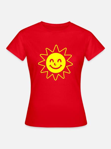 Sonne Niedlich - Frauen T-Shirt - Rot