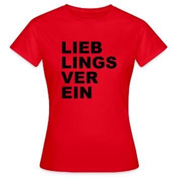 Llieblingsverein - Verein - Frauen T-Shirt - Rot - Vorne - AI Model Female 172 dark (172cm)