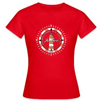 ISOKARI LIGHTHOUSE Compass textiles, gift products - Women's T-Shirt - red - Front - AI Model Female 172 dark (172cm)