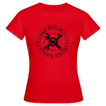Vintage Motorcycles Repair Service - T-shirt Femme - rouge - Devant - AI Model Female 172 dark (172cm)