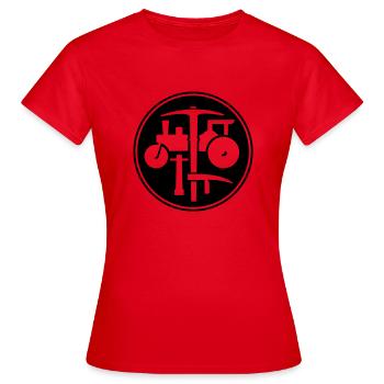 Pflasterer - Frauen T-Shirt - Rot - Vorne - AI Model Female 172 dark (172cm)