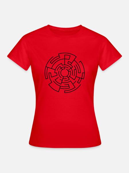 labyrinthe - T-shirt Femme - rouge