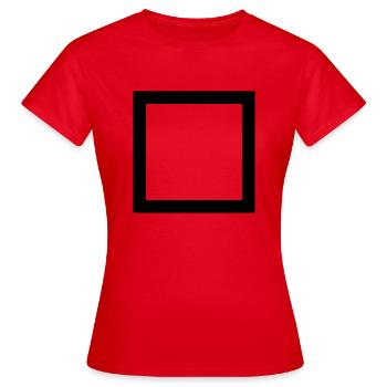 square - Women's T-Shirt - red - Front - AI Model Female 172 dark (172cm)