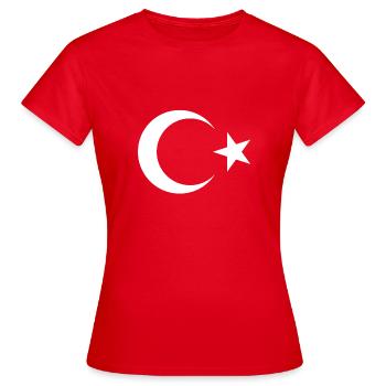 Türkiye / Türk Bayragi - Women's T-Shirt - red - Front - AI Model Female 172 dark (172cm)