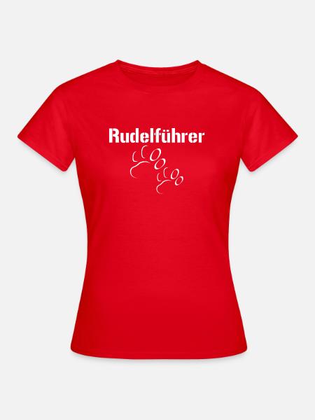 Rudelführer Pfoten Design - Frauen T-Shirt - Rot