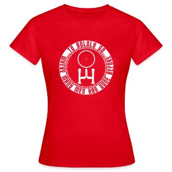 Freemason Spaceship blanc - T-shirt Femme - rouge - Devant - AI Model Female 172 dark (172cm)