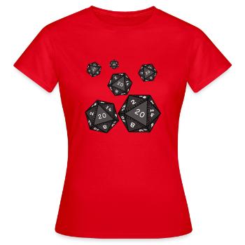 dés hexagonaux cadeau homme femme joueur jeux - T-shirt Femme - rouge - Devant - AI Model Female 172 dark (172cm)