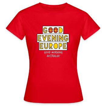 Nordmazedonien Eurovision Song Contest - Frauen T-Shirt - Rot - Vorne - AI Model Female 172 dark (172cm)
