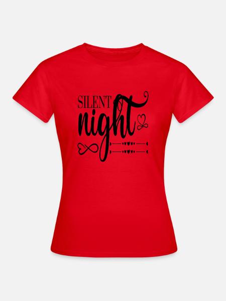 Silent Night Weihnachten - Frauen T-Shirt - Rot