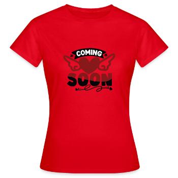 Coming soon - Frauen T-Shirt - Rot - Vorne - AI Model Female 172 dark (172cm)
