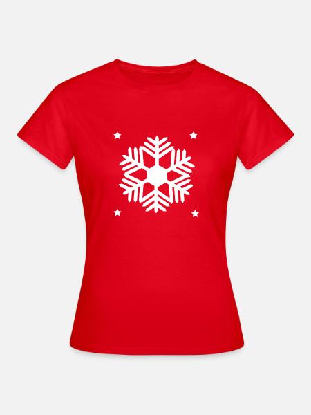 Schneeflocke - Frauen T-Shirt - Rot