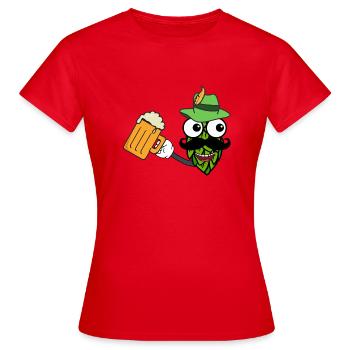 Beer Man - Frauen T-Shirt - Rot - Vorne - AI Model Female 172 dark (172cm)
