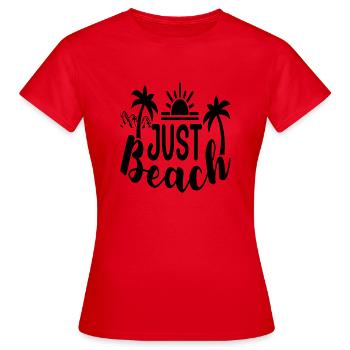 Just Beach - Women's T-Shirt - red - Front - AI Model Female 172 dark (172cm)