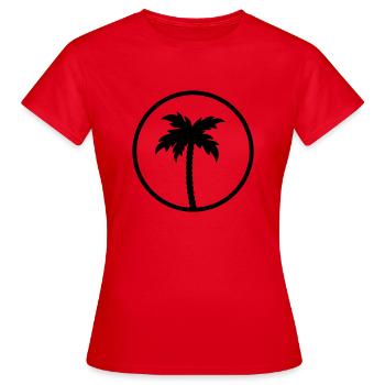 palmier - T-shirt Femme - rouge - Devant - AI Model Female 172 dark (172cm)