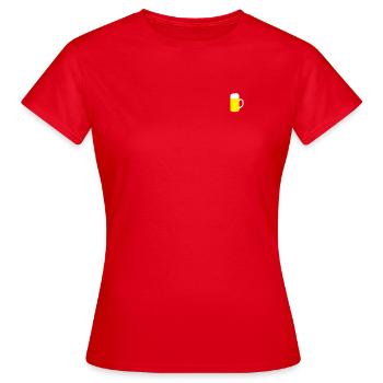 Funny Mallorca Beer Glass LOGO, Chemise de bière d’alcool - T-shirt Femme - rouge - Devant - AI Model Female 172 dark (172cm)