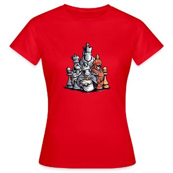 L'équipe de choc chess - T-shirt Femme - rouge - Devant - AI Model Female 172 dark (172cm)