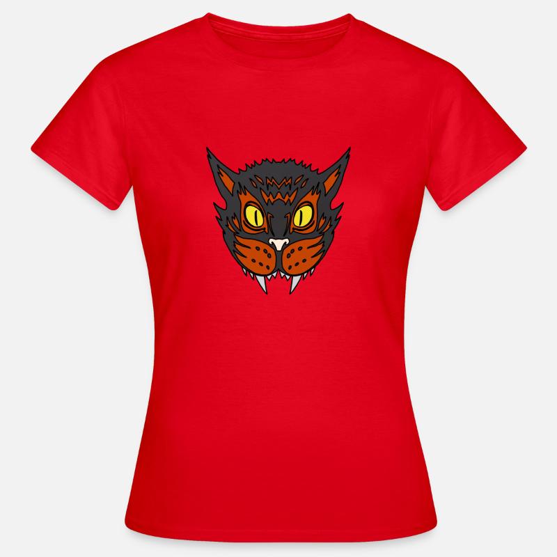 Scared Cat - Women's T-Shirt - red