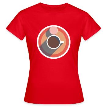 EXPRESSO - T-shirt Femme - rouge - Devant - AI Model Female 172 dark (172cm)