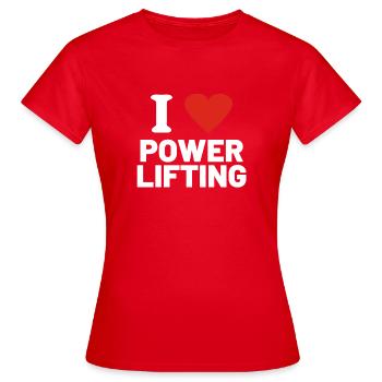 i love power lifting - Frauen T-Shirt - Rot - Vorne - AI Model Female 172 dark (172cm)