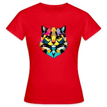 Katze Katzenbesitzer Waldkatze Hauskatze Kätzchen - Frauen T-Shirt - Rot - Vorne - AI Model Female 172 dark (172cm)