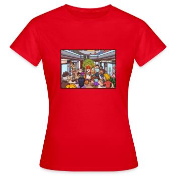 Saint-Nicolas avec les gens - T-shirt Femme - rouge - Devant - AI Model Female 172 dark (172cm)