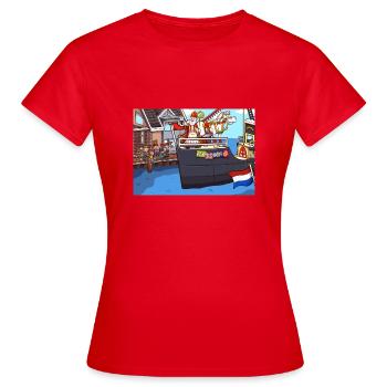 Arrivée de Saint-Nicolas - T-shirt Femme - rouge - Devant - AI Model Female 172 dark (172cm)