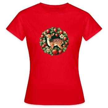 Printemps fauve - T-shirt Femme - rouge - Devant - AI Model Female 172 dark (172cm)