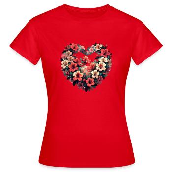 Azaleas Azalea Bush - Women's T-Shirt - red - Front - AI Model Female 172 dark (172cm)