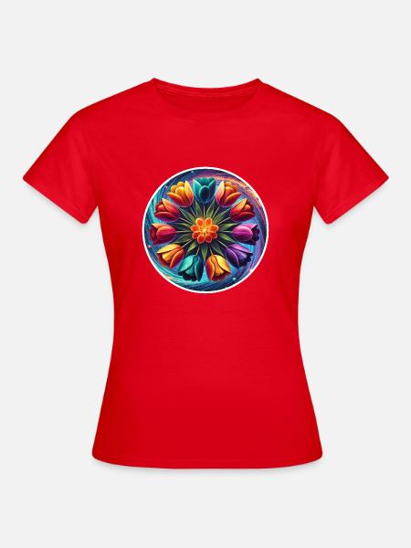 Tulpenkranz - Frauen T-Shirt - Rot