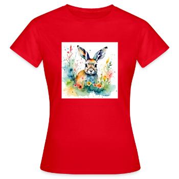 Bunny coloured - Women's T-Shirt - red - Front - AI Model Female 172 dark (172cm)