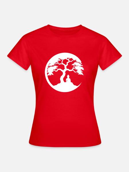 Buddha, Zen-Kreis - Frauen T-Shirt - Rot
